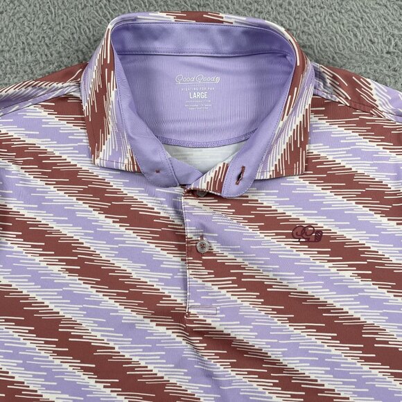 Good Good Golf Polo Shirt Mens Large Violet Fighting for Par - Picture 8 of 8